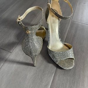 Michael Kors MK embellished glitter high heel sandals